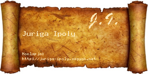 Juriga Ipoly névjegykártya